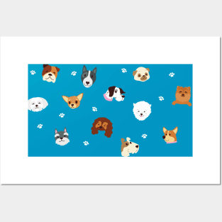 Cute Dog Pattern for Dog Lovers Posters and Art